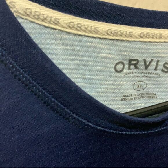 Orvis Long Sleeve Blue Sweat Shirt Size XL - Picture 3 of 9